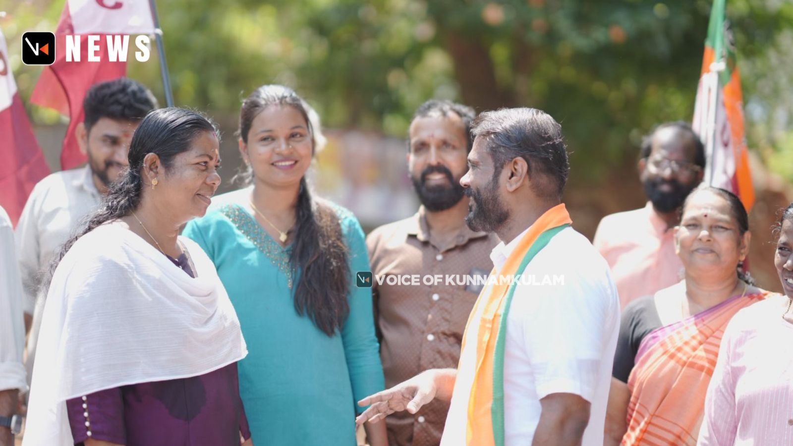 എൻ.ഡി.എ സ്ഥാനാർത്ഥി കെ.ആർ രജിലിന്റെ ഇന്നത്തെ പര്യടനം എരുമപ്പെട്ടിയിൽ ആരംഭിച്ചു