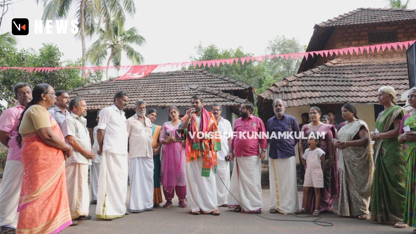 എൻ ഡി എ സ്ഥാനാർത്ഥി രജിലിന്റെ പര്യടനം പോർക്കുളം പഞ്ചായത്തിൽ